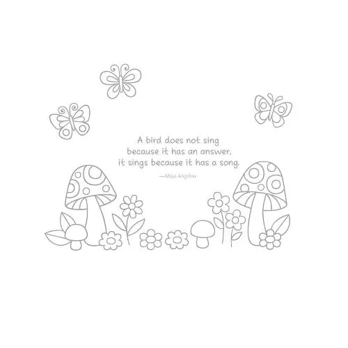 ■ Notebook Doodles Birds, Blooms and Butterflies - Colouring & Activity Book