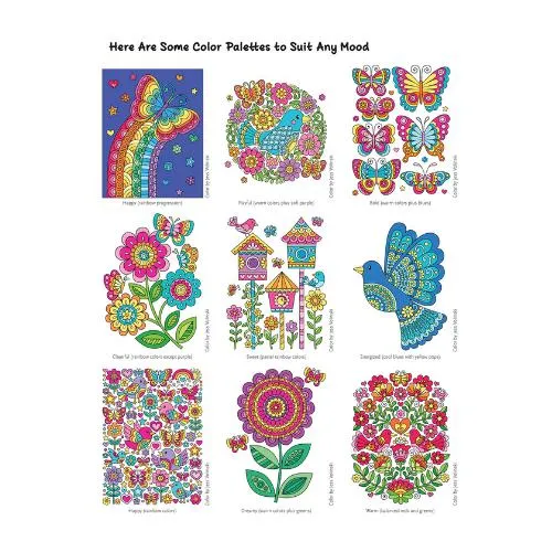 ■ Notebook Doodles Birds, Blooms and Butterflies - Colouring & Activity Book