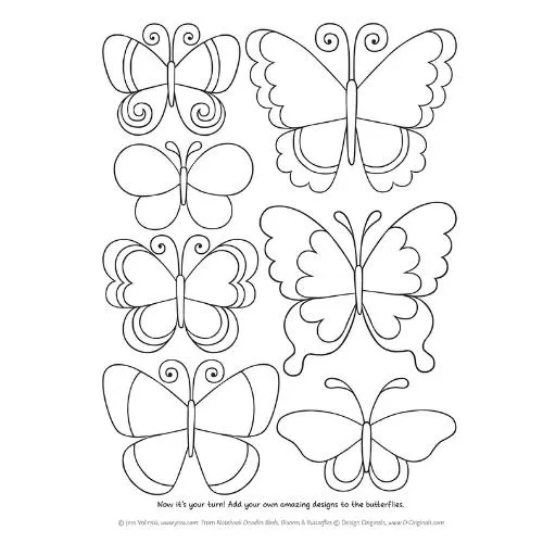 ■ Notebook Doodles Birds, Blooms and Butterflies - Colouring & Activity Book