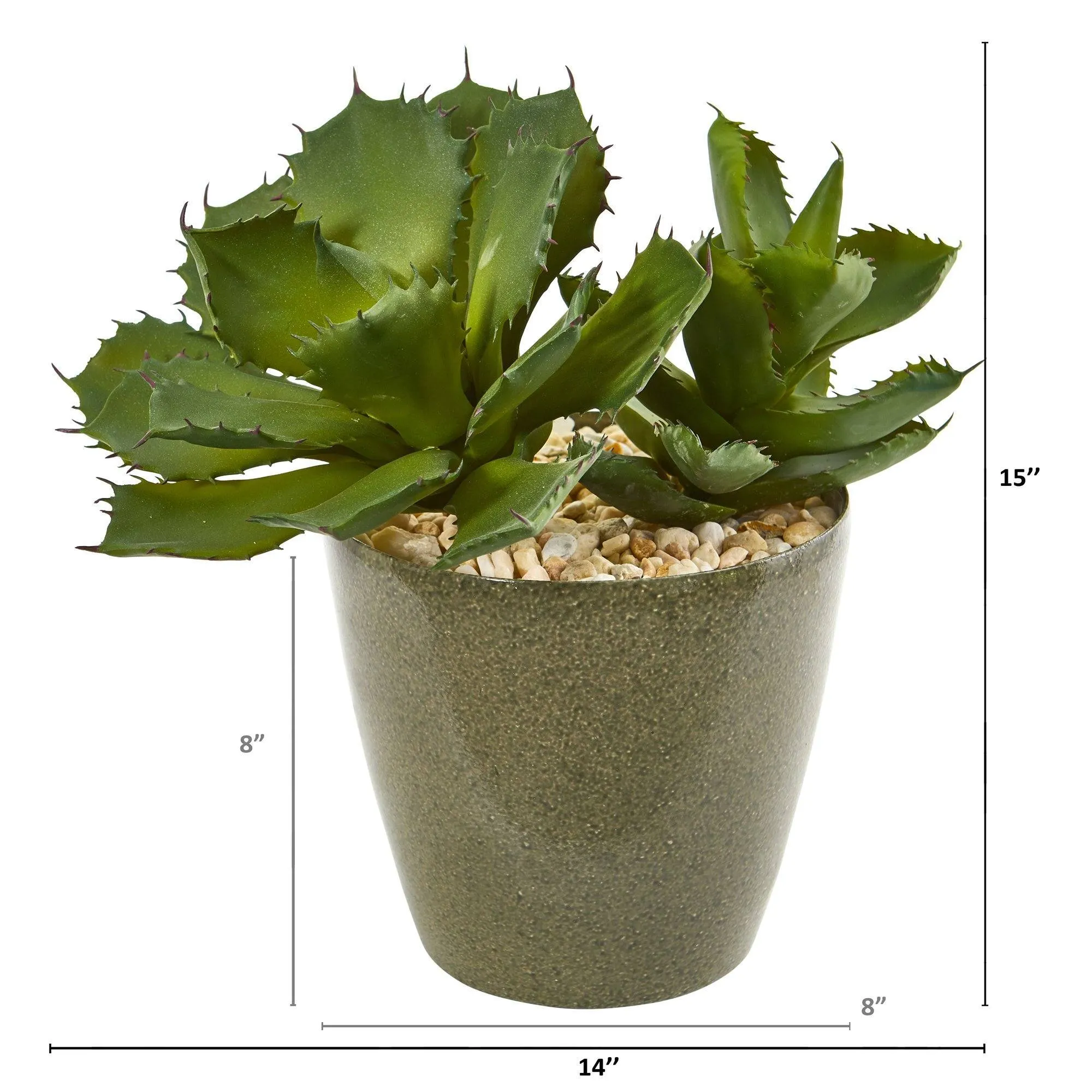 15” Succulent Artificial Plant in Decorative Planter