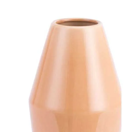 7.1" x 7.1" x 16.1" Light Orange, Ceramic, Medium Vase