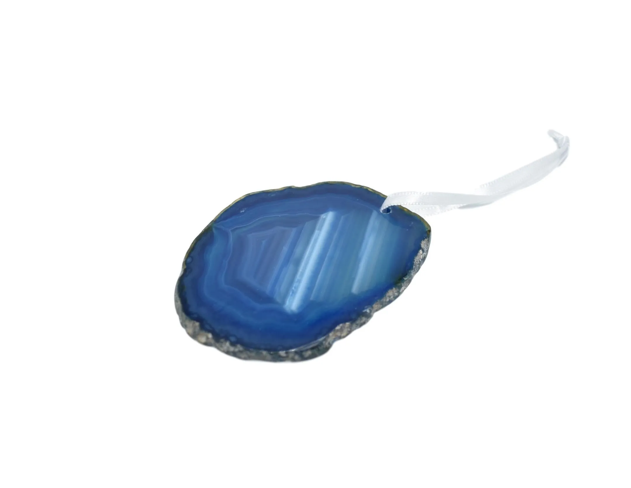 Agate Ornament with Natural Trim