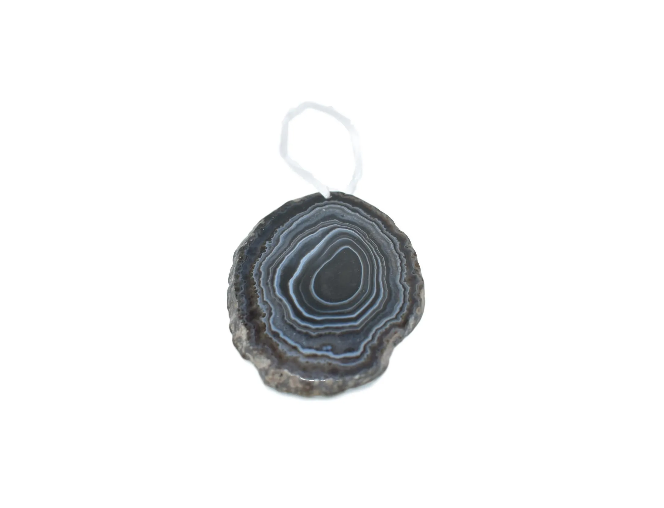 Agate Ornament with Natural Trim