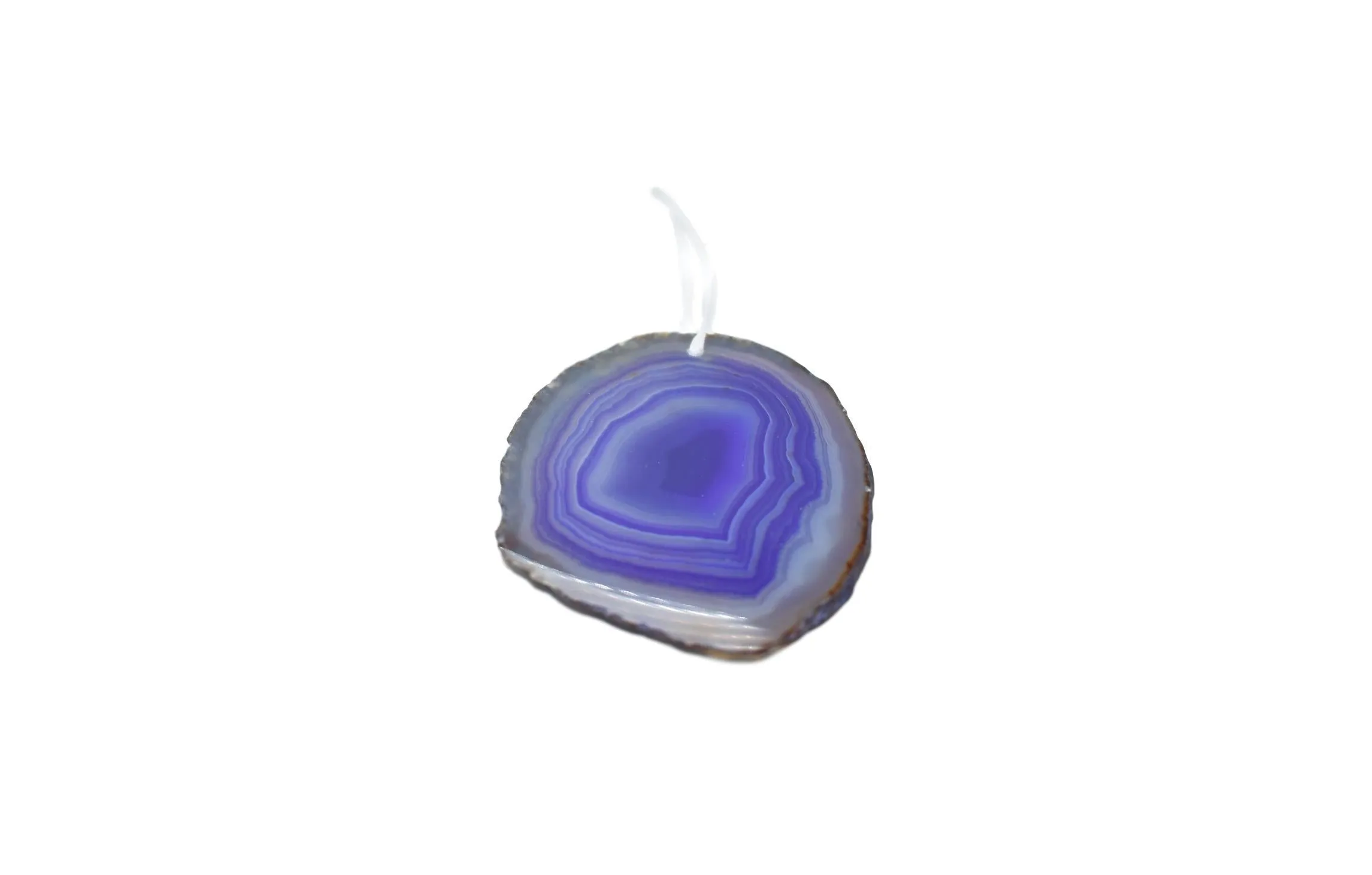 Agate Ornament with Natural Trim