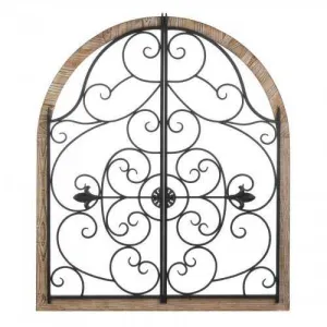 Arched Wood And Iron Wall Dcor