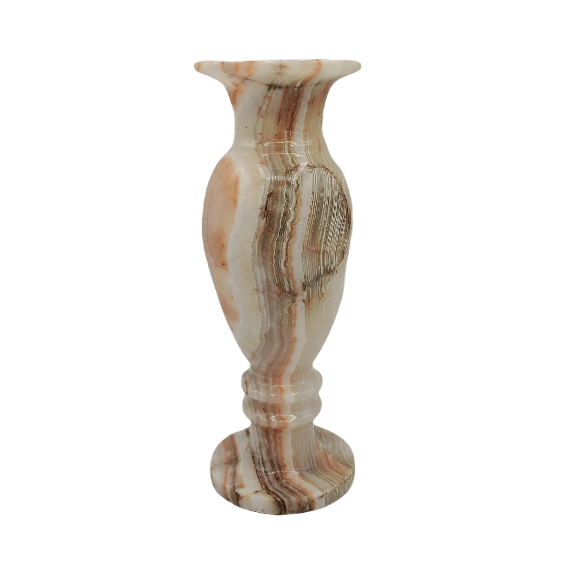 Artisan Vase Carved Mineral Onyx Vessel