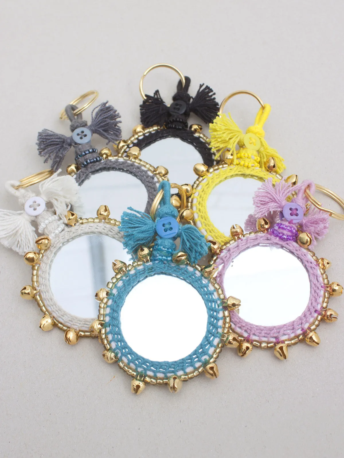 Bell Mirror Keyrings