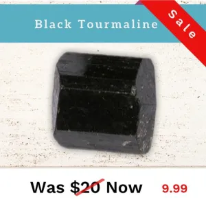 Black Tourmaline natural stone crystal specimen for your mineral gemstone & rock collection, healing crystal grid or boho decor