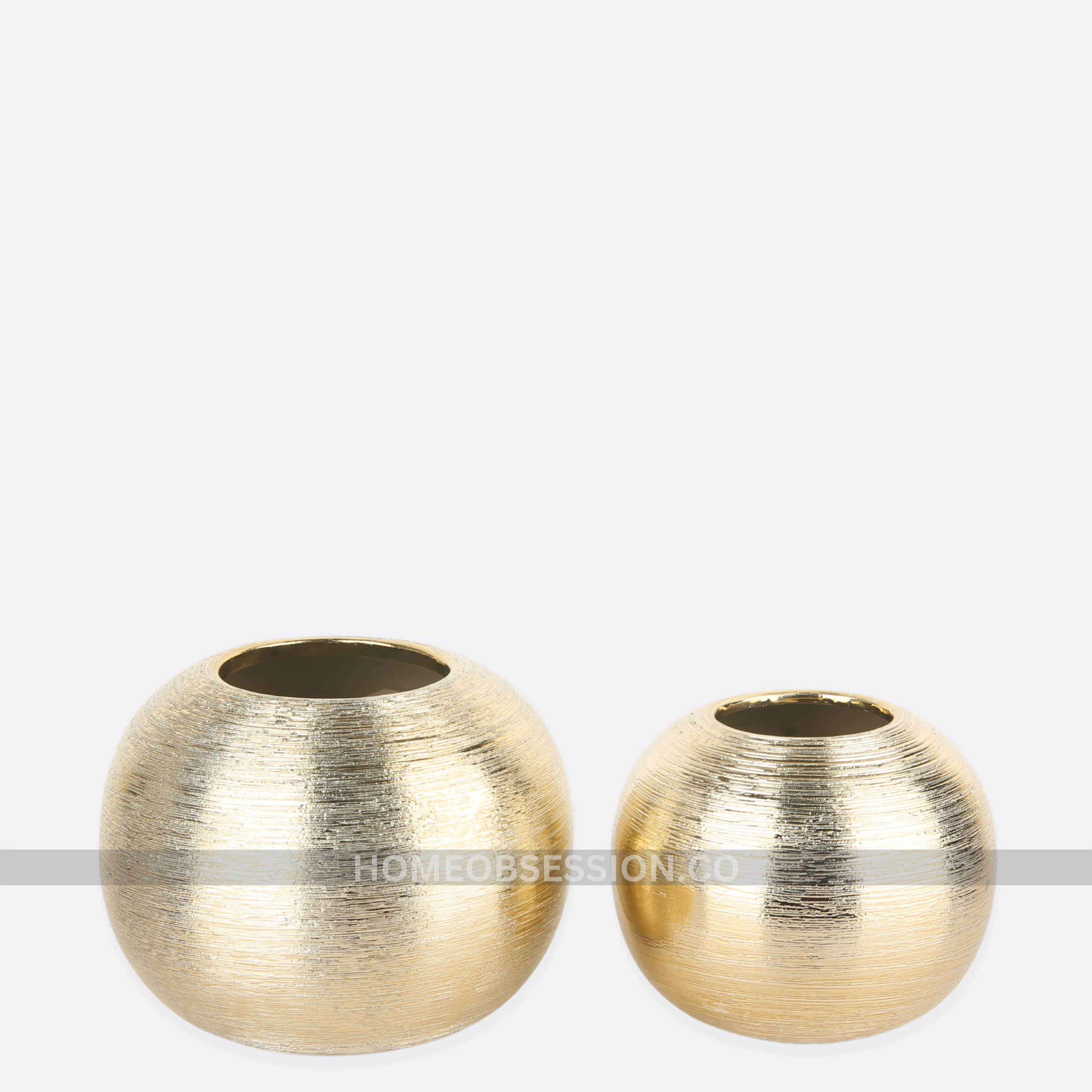 Blonde Round Vases ( Two Sizes )