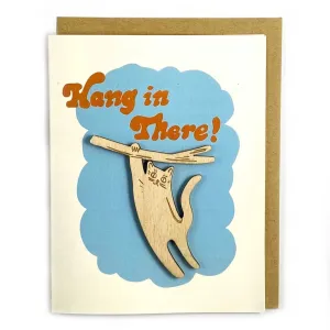 Card - Hang in There w/Cat Magnet