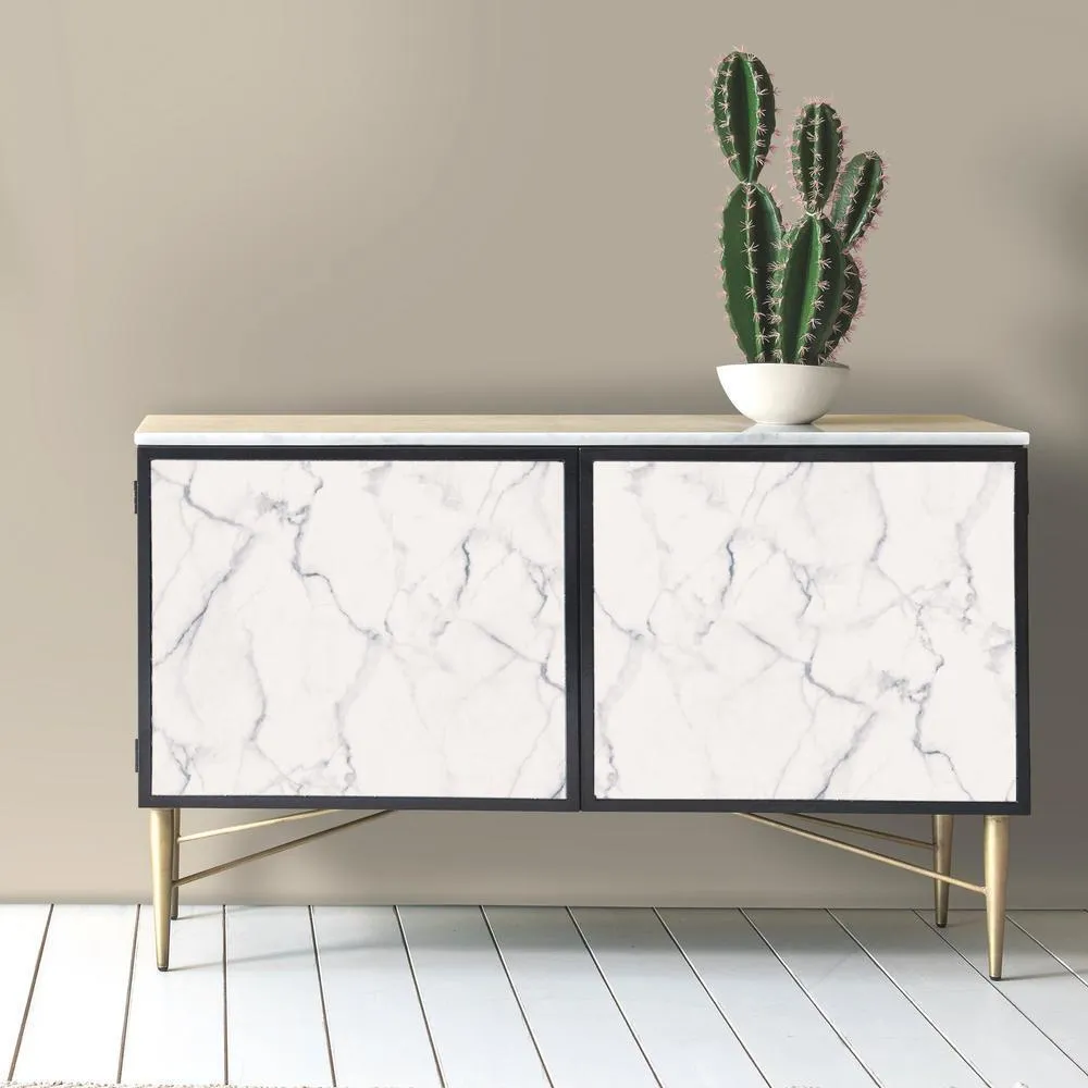 Carrara Marble Peel and Stick Wallpaper