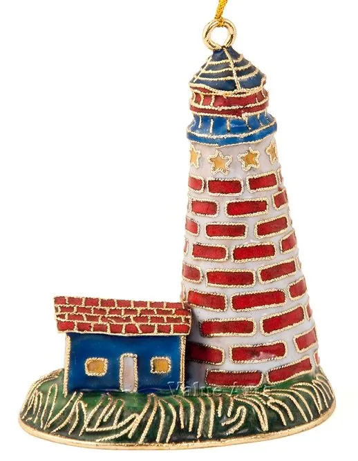 Cloisonné Nautical Lighthouse Ornaments