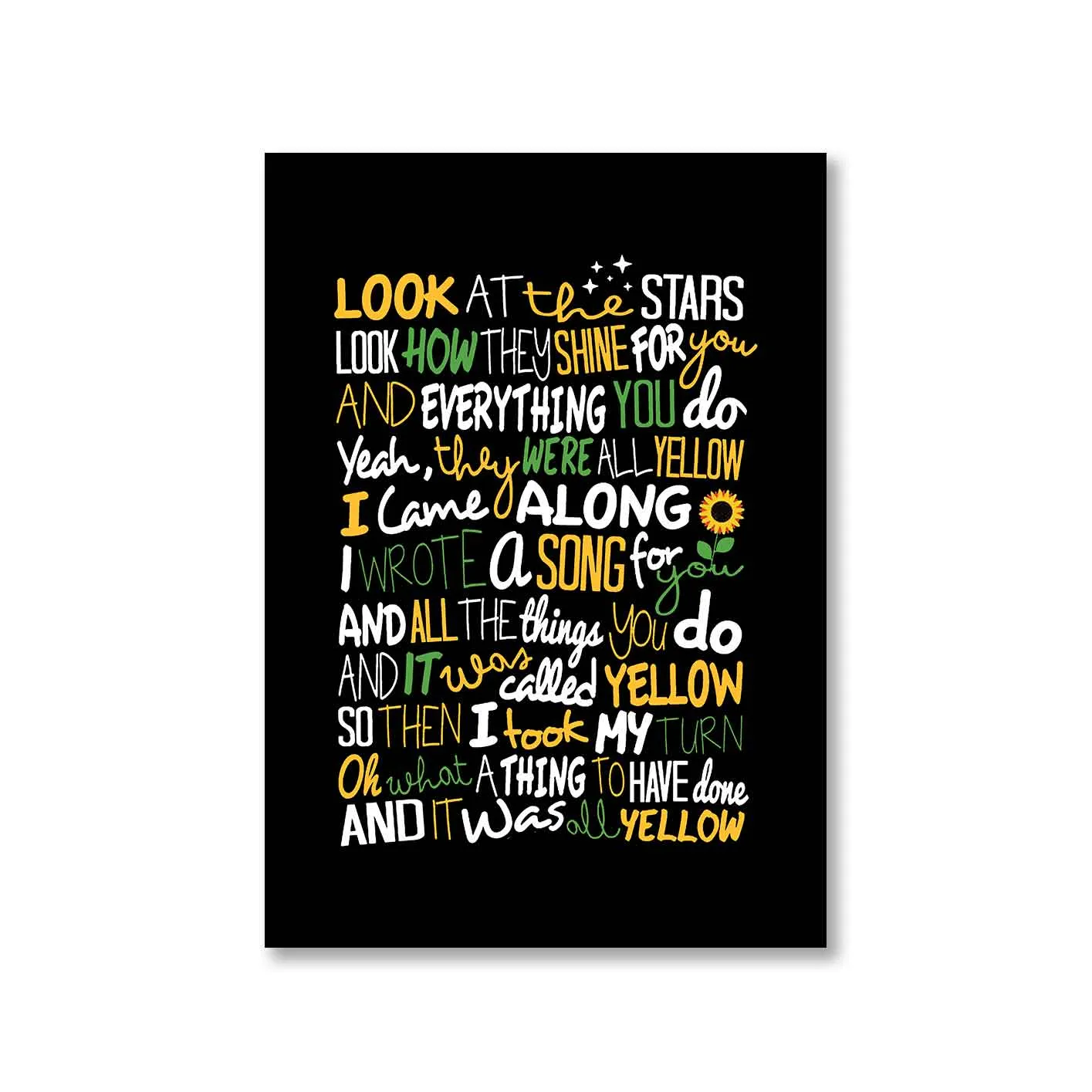 Coldplay Poster - Yellow