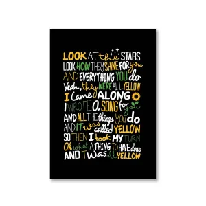 Coldplay Poster - Yellow