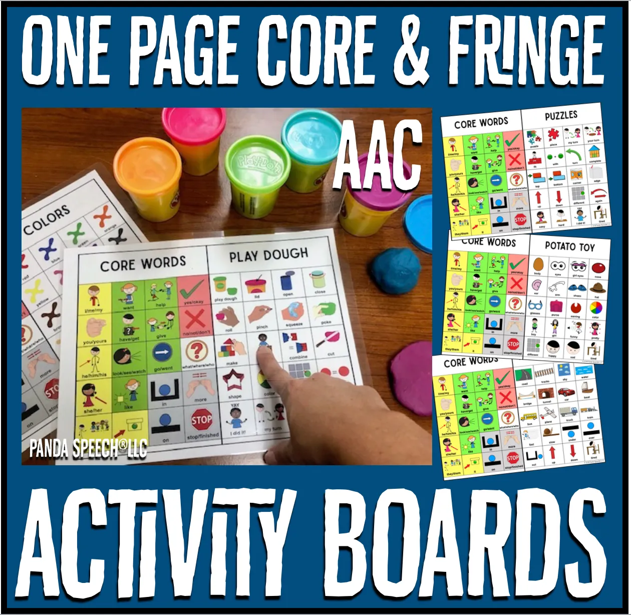 Core and Fringe One Page Activity Boards ~ AAC