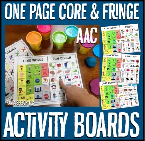 Core and Fringe One Page Activity Boards ~ AAC