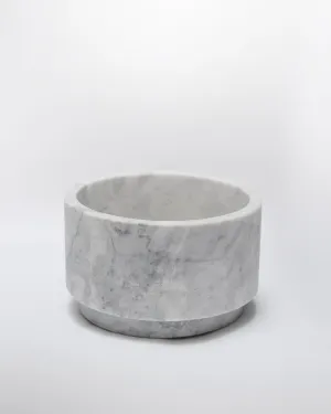 Cylinder Vase in White Marble