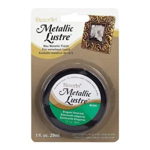 Deco Art - Metallic Lustre Wax Finish 1Oz - Elegant Emerald