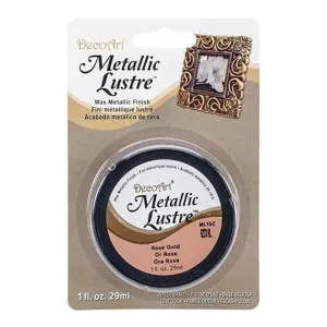 Deco Art - Metallic Lustre Wax Finish 1Oz - Rose Gold