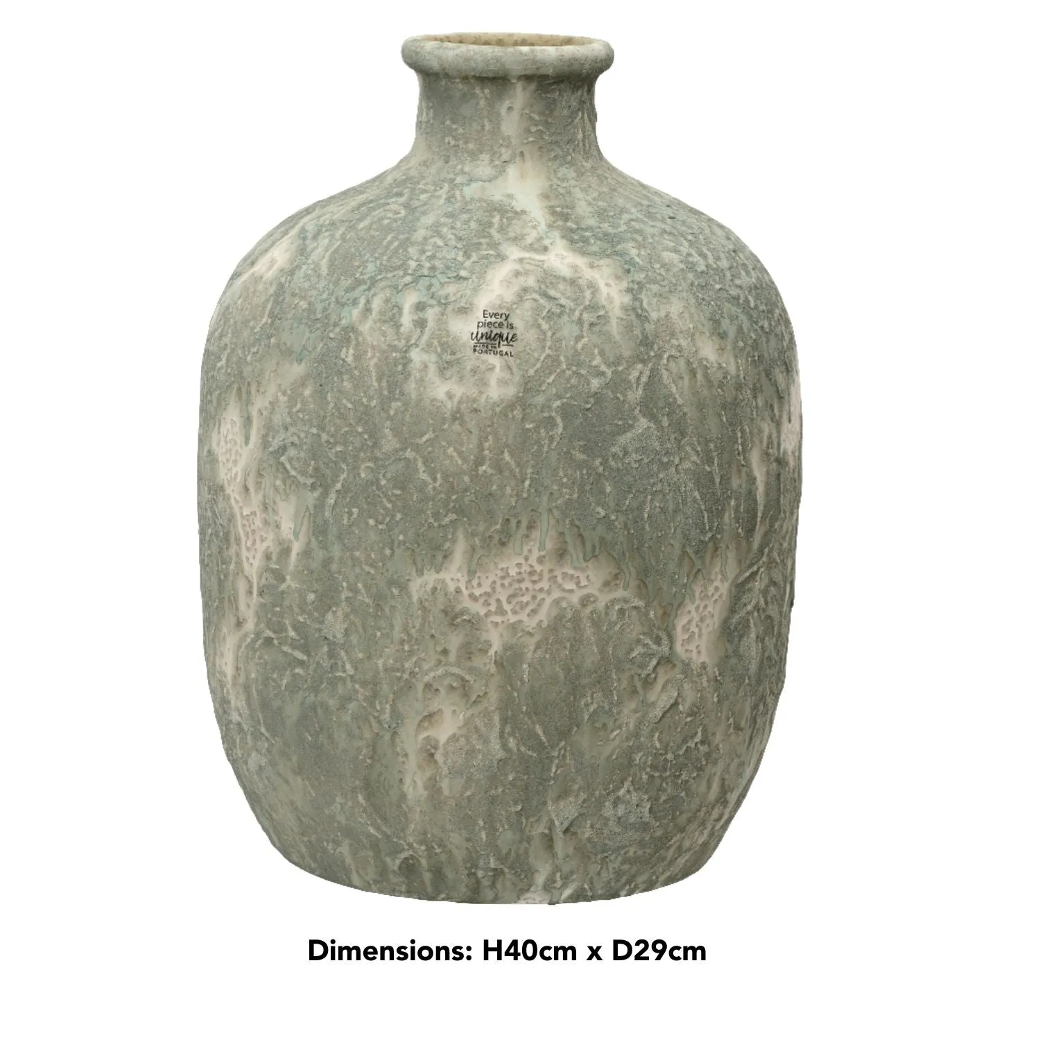 Decoris 40cm Sand Green Terracotta Vase