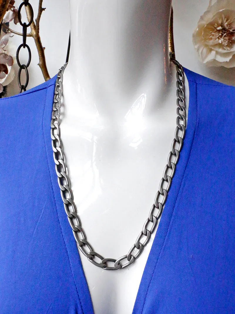 Dennis Higgins Limited Steel Curb Chain Necklace