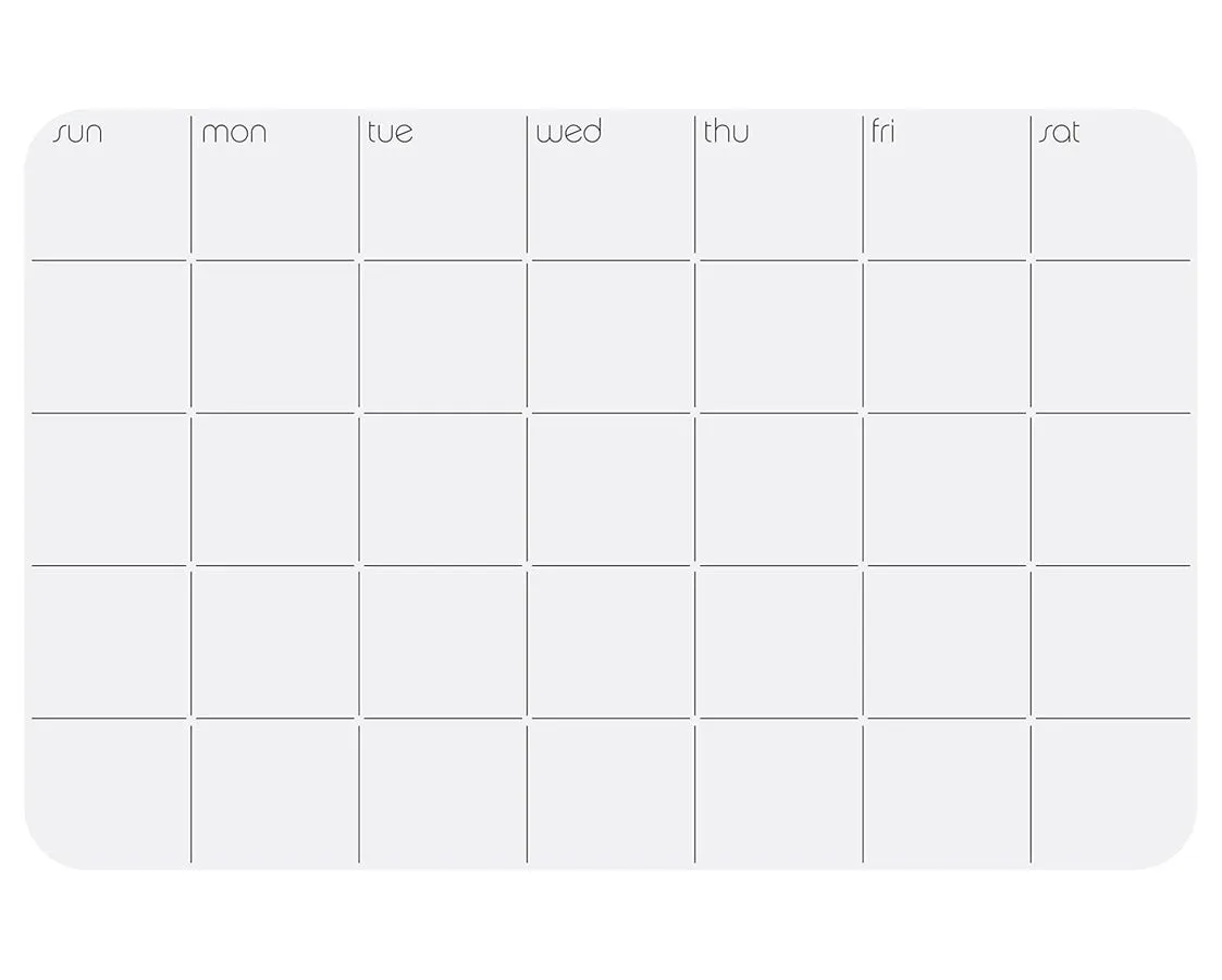 Dry Erase Monthly Calendar