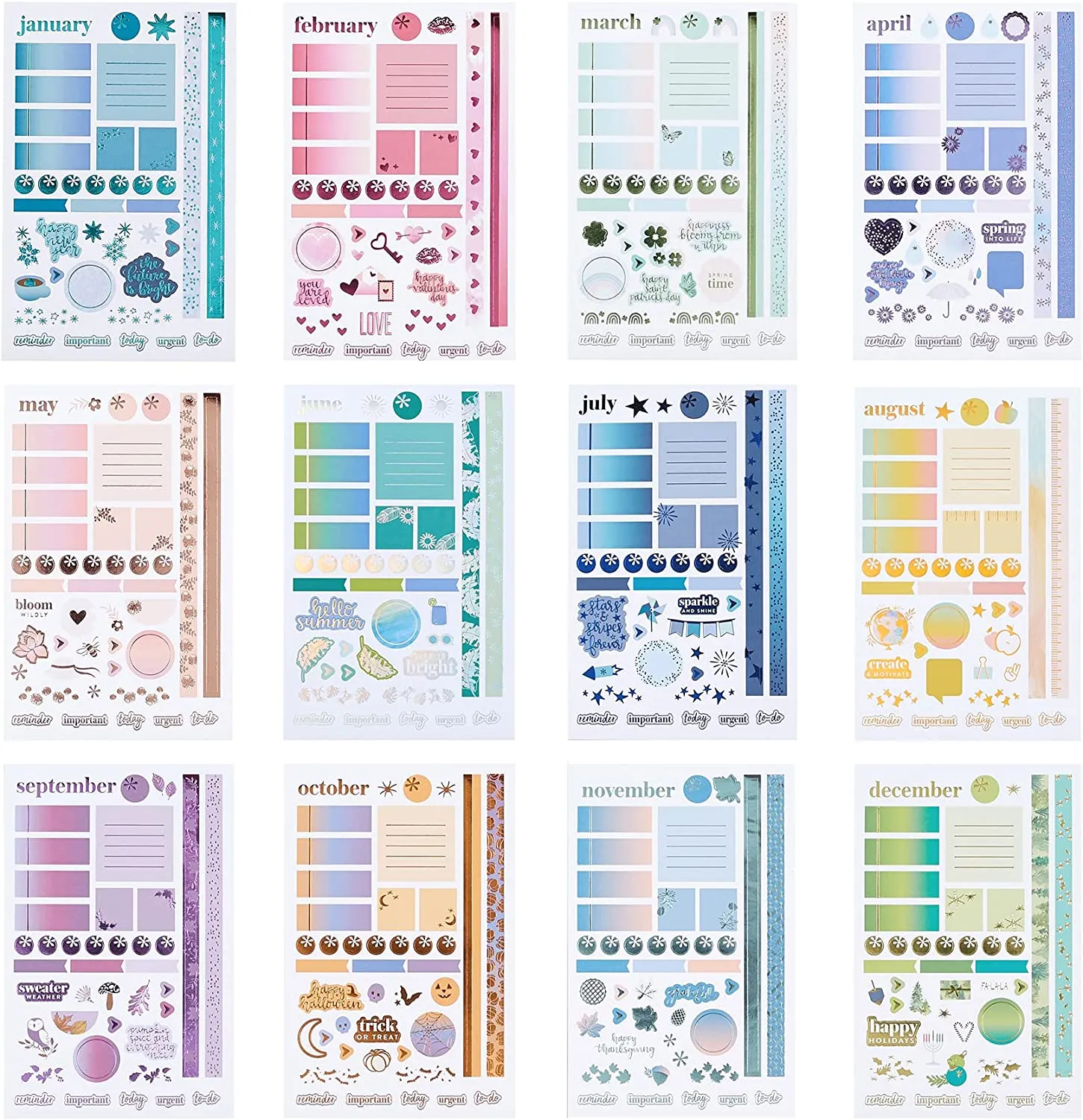 Erin Condren Monthly Sticker Book - Edition8