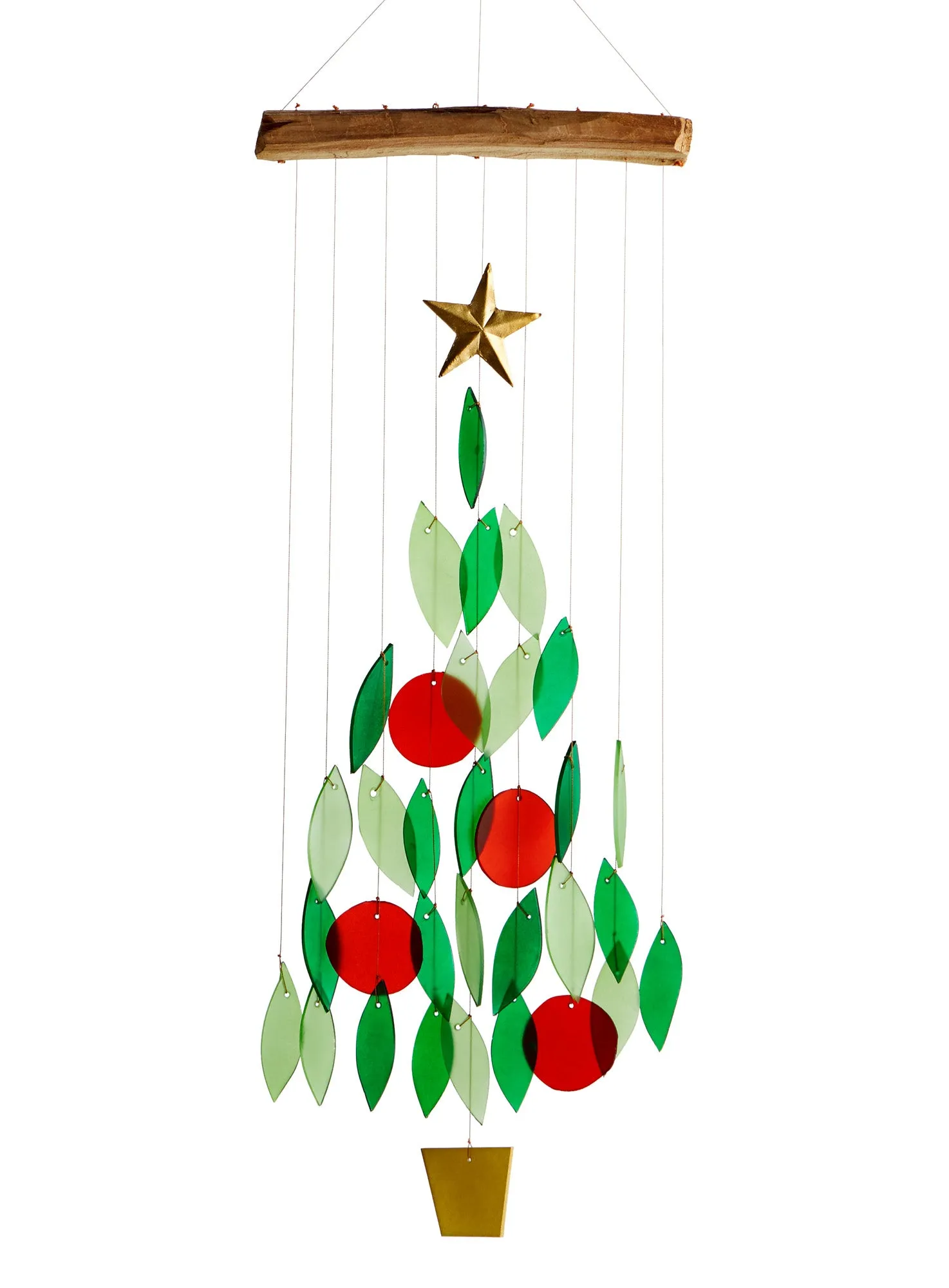 Festive Christmas Tree Wind Chime