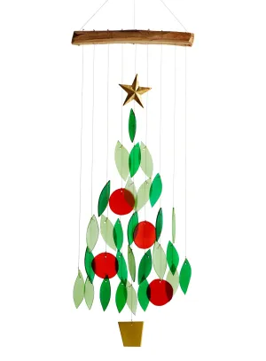 Festive Christmas Tree Wind Chime