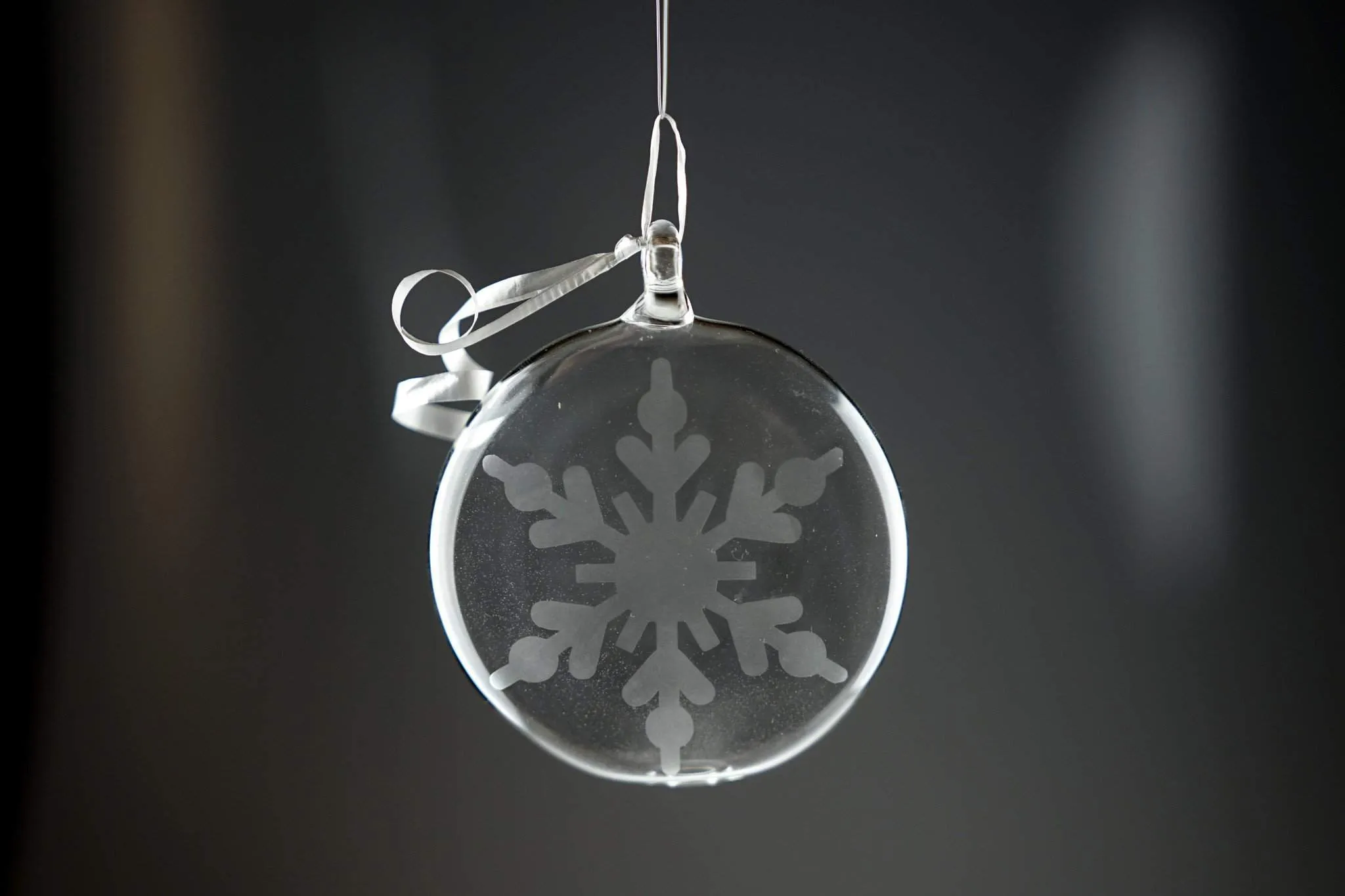 Glass Snowflake Ornament