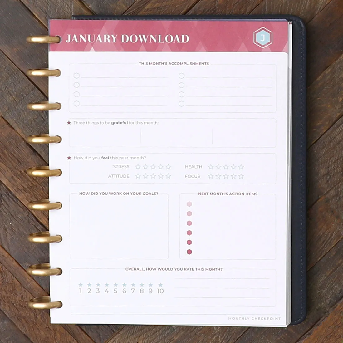 Goal Setting Planner Insert