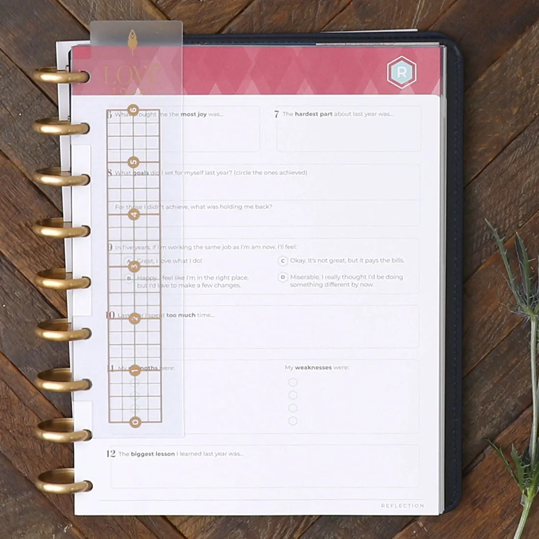 Goal Setting Planner Insert