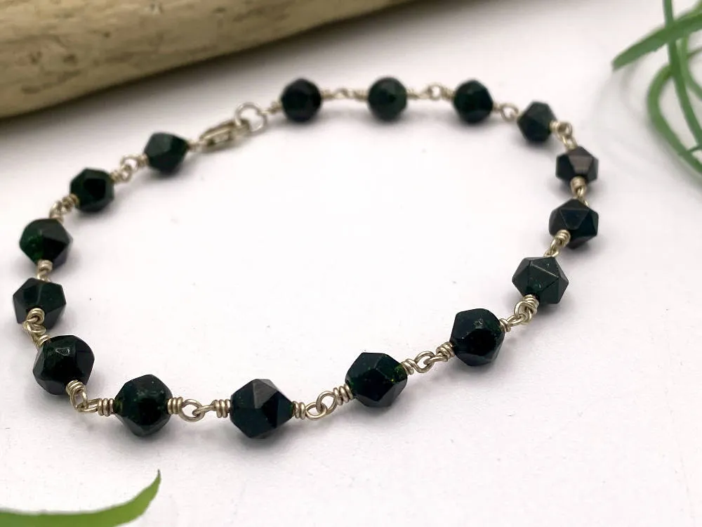 Green Goldstone Bracelet