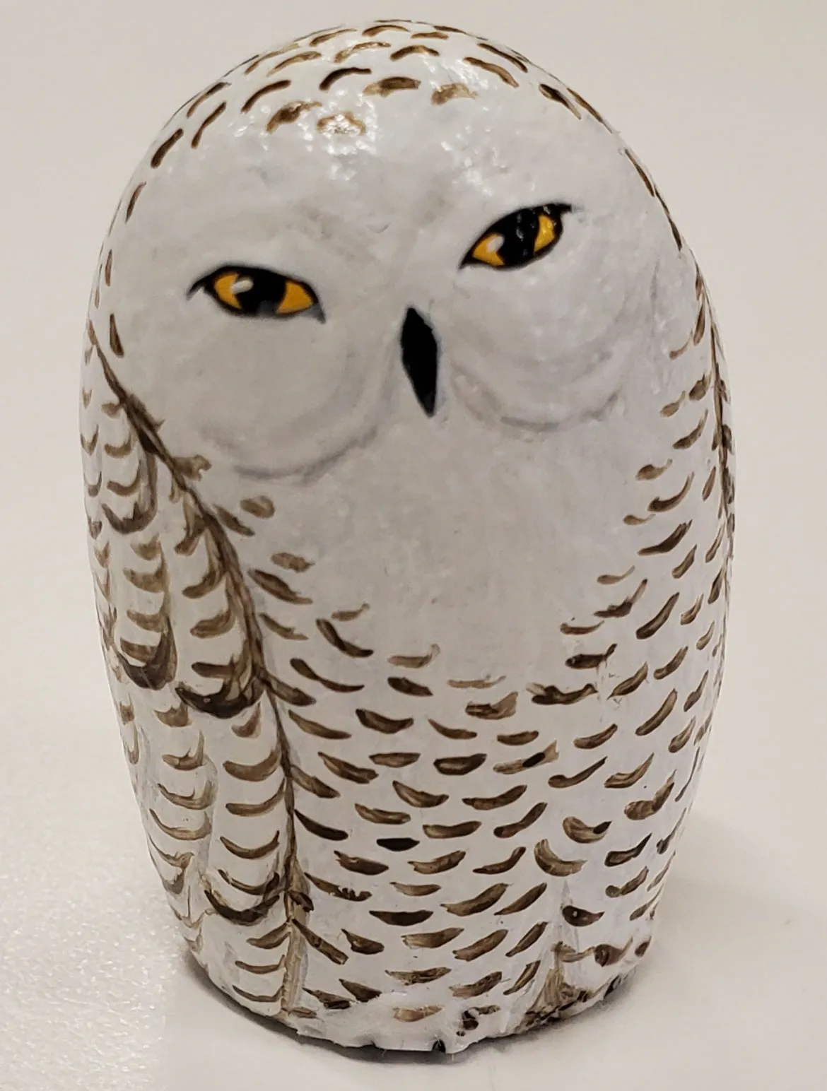 Hand-Painted Rock Owl