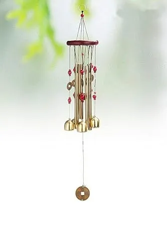 Hardik Home Décor Brass Wind Chime (24 inch, Multicolour)