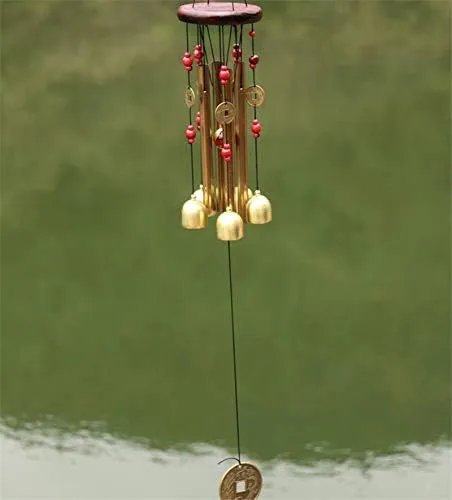 Hardik Home Décor Brass Wind Chime (24 inch, Multicolour)