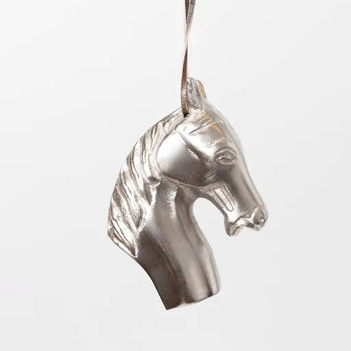 Horse Head Ornament - Pewter