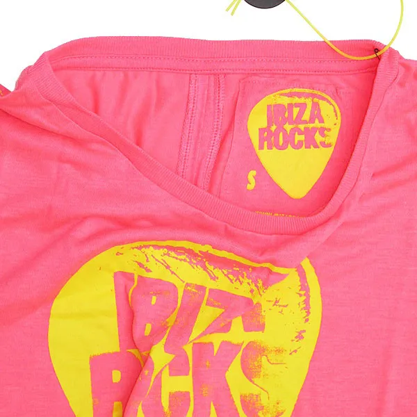 Ibiza Rocks Open Back Loose Fit Neon T-Shirt