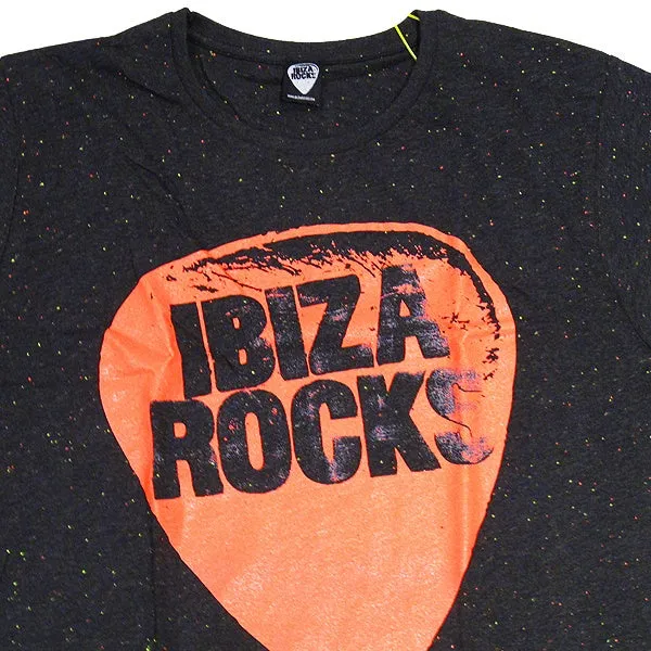 Ibiza Rocks Plectrum Black Slub Men's T-Shirt