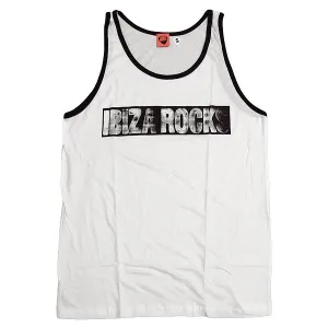 Ibiza Rocks Vintage Contrast Men's White Tank