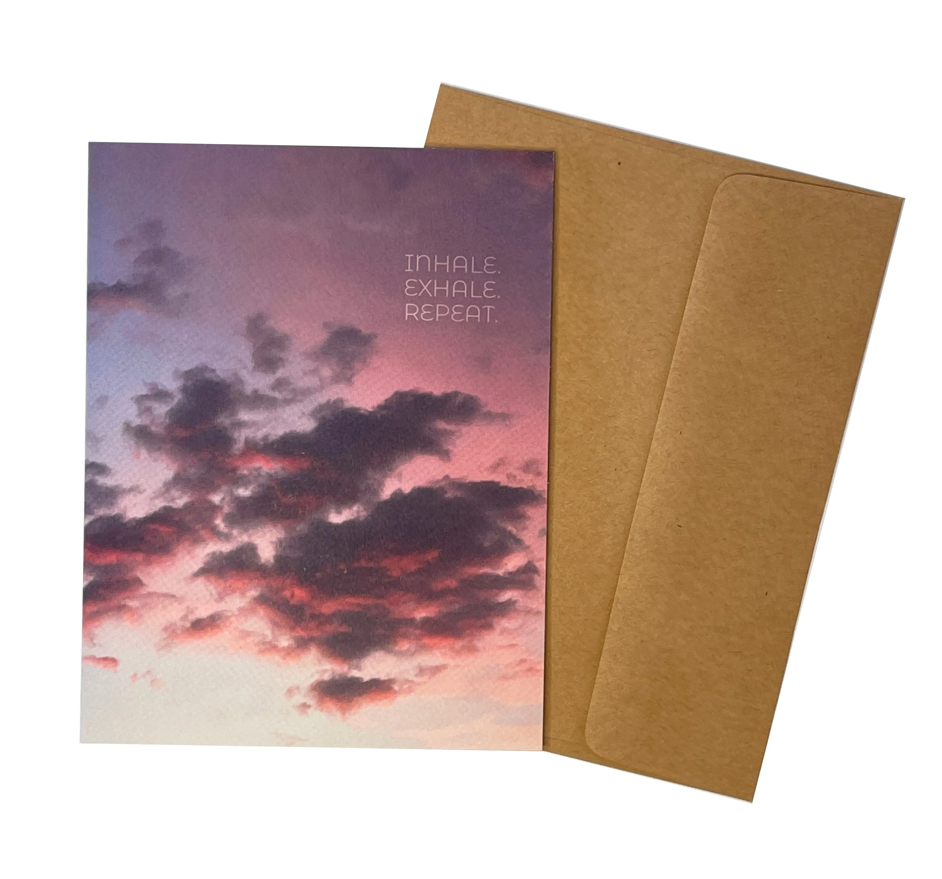 Inhale Exhale Repeat Clouds at Sunset 4.25" x 5.5" single note card