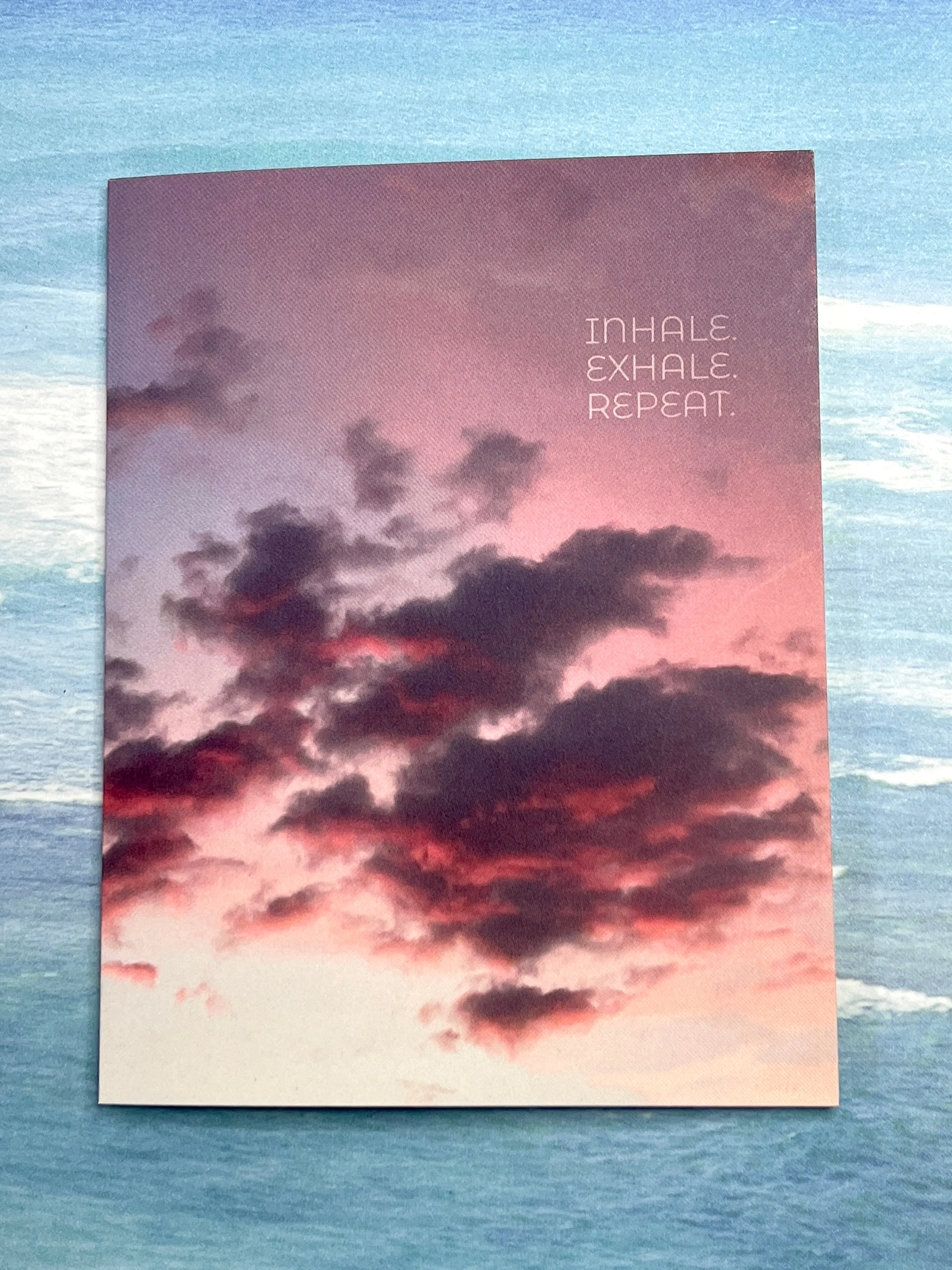 Inhale Exhale Repeat Clouds at Sunset 4.25" x 5.5" single note card