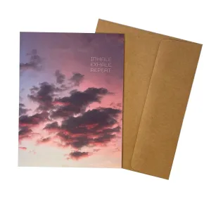 Inhale Exhale Repeat Clouds at Sunset 4.25" x 5.5" single note card