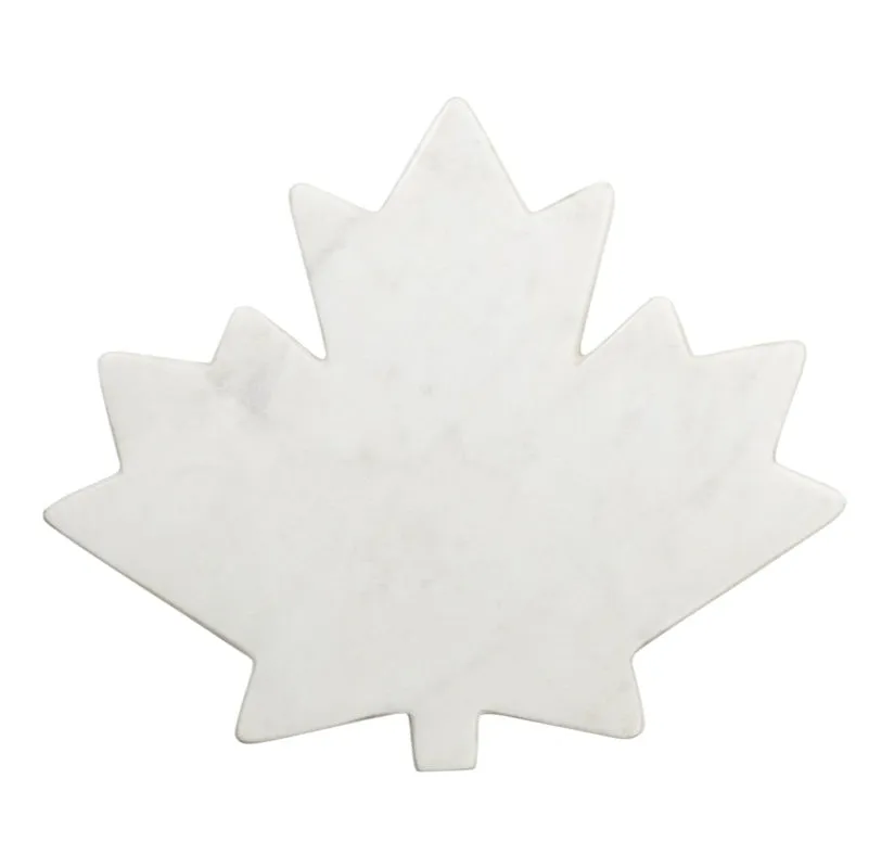 MARBLE MAPLE LEAF CHEESE SERVING BOARD