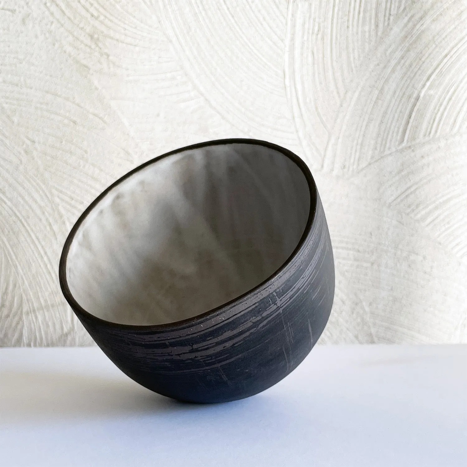 NEW! Deep Black and Brown Bowl by SRS Ceramics