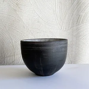 NEW! Deep Black and Brown Bowl by SRS Ceramics