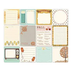 October Afternoon - Daily Flash Apple Cider Cardstock Die-Cuts Memory Cards*