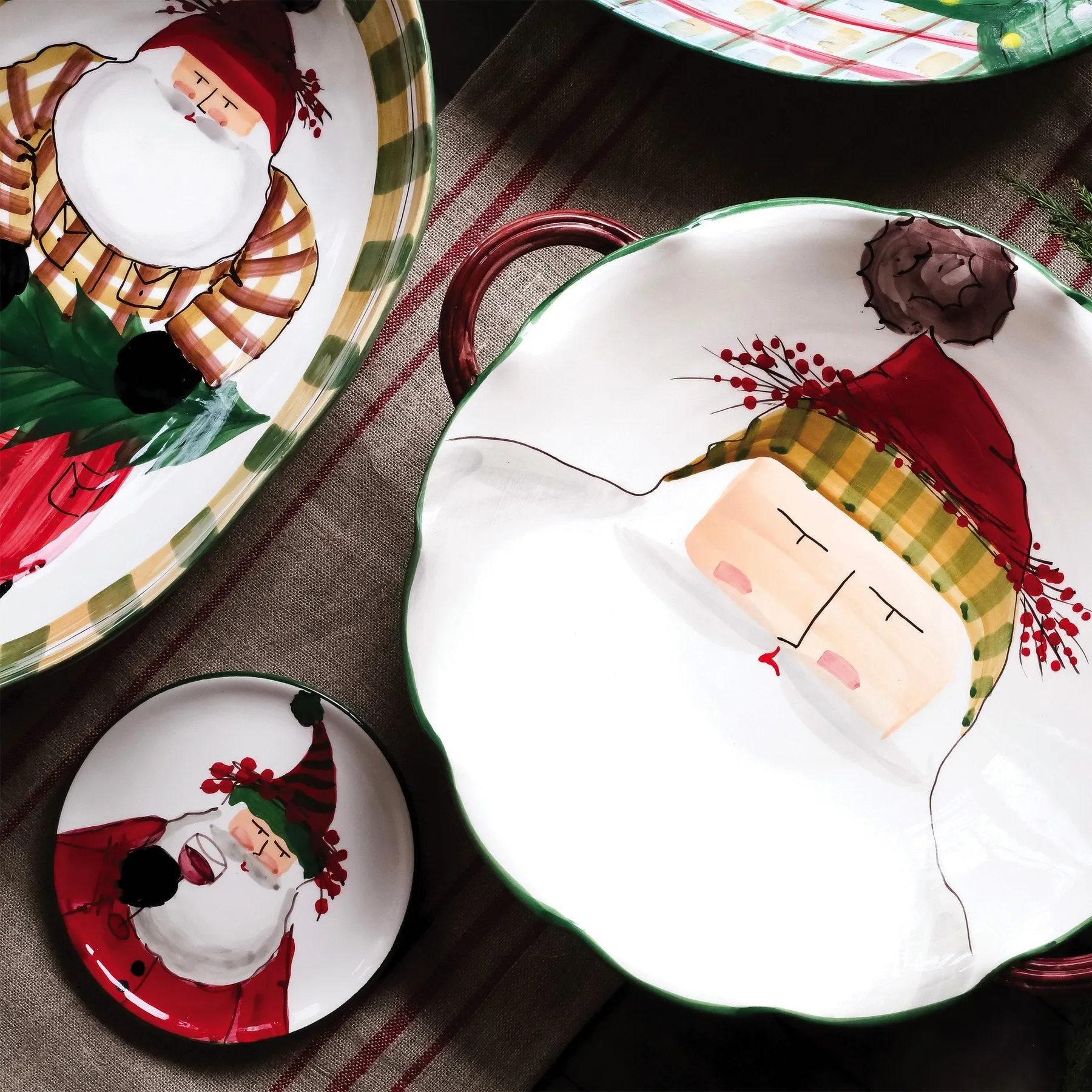 Old St. Nick Cocktail Plates - Set Of 4