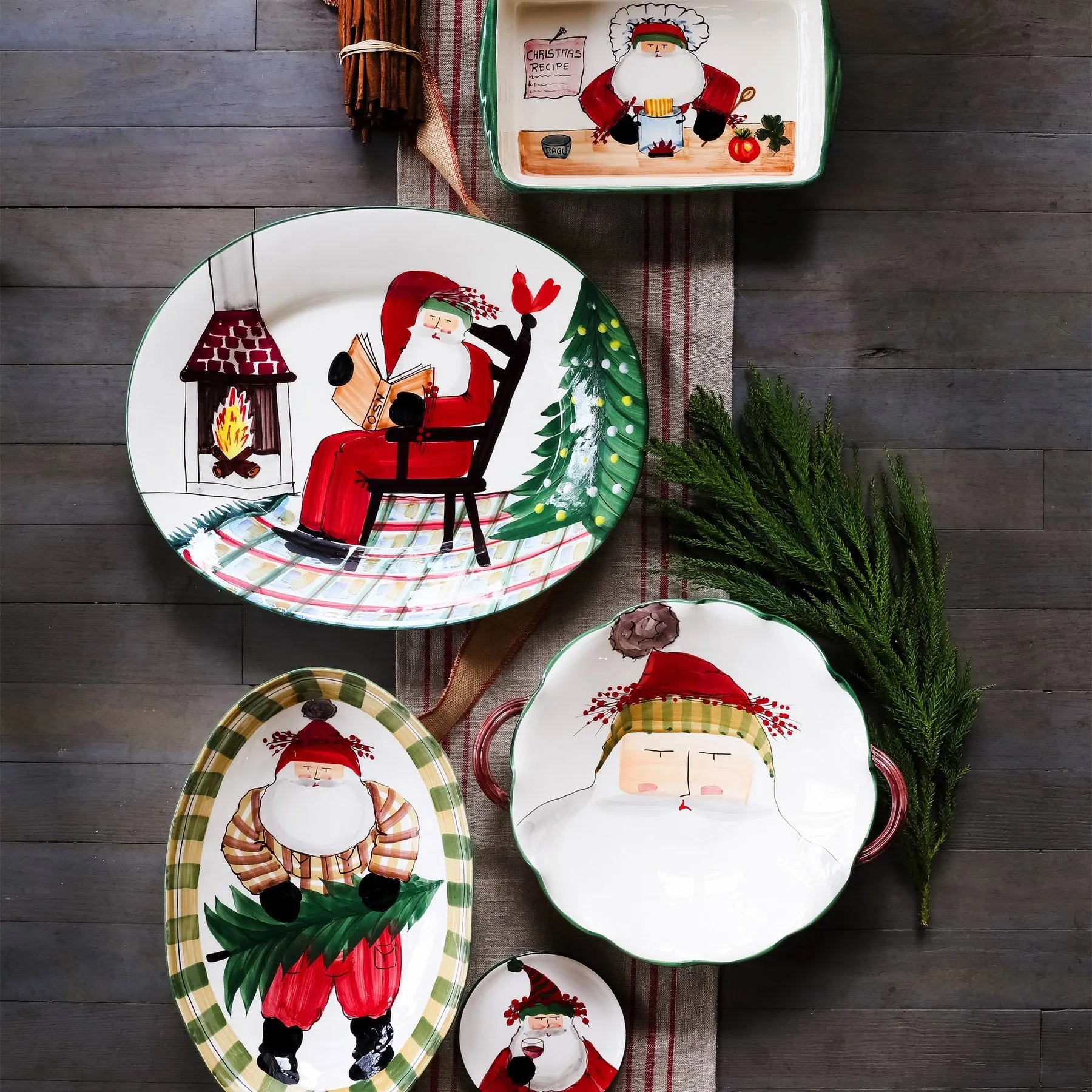 Old St. Nick Cocktail Plates - Set Of 4