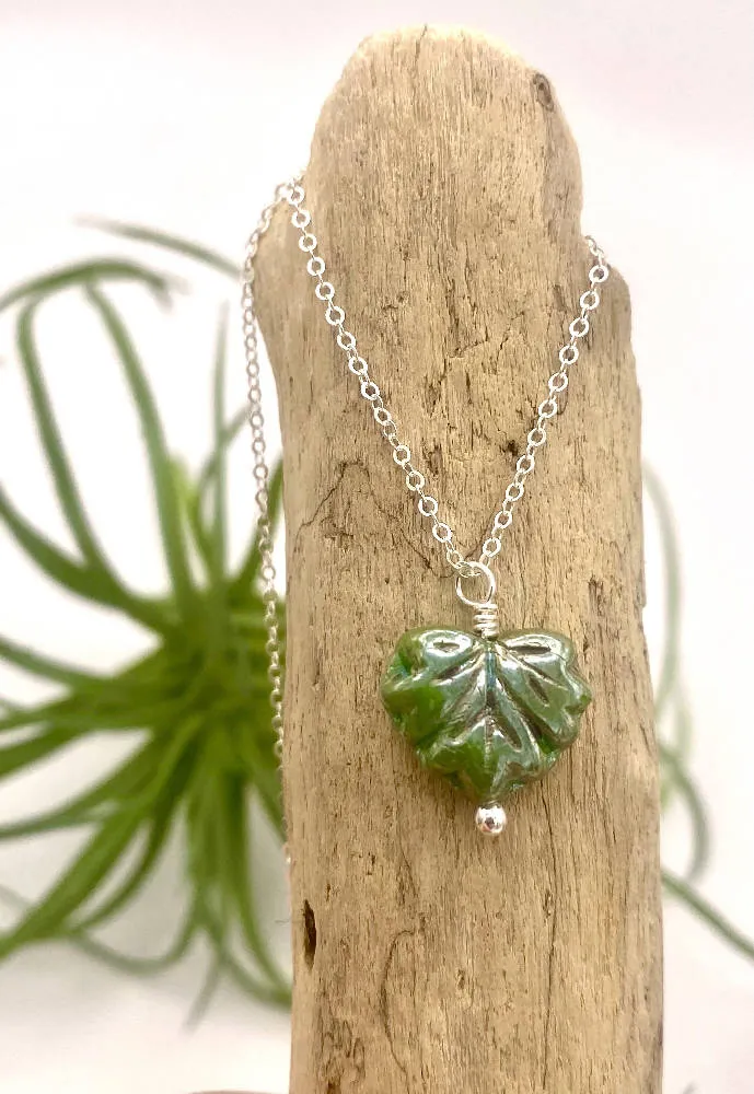 Olive Leaf Peeper Necklace